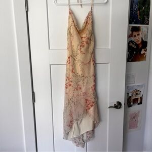 CITY TRIANGLES Floral Cream and Pink Women's Dress